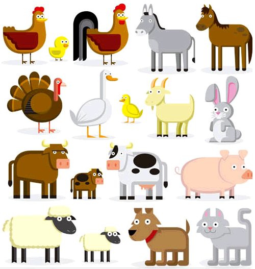 500x527 Animals On The Farm Free Vector Ai Format Free Vector Download
