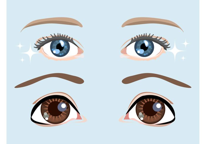 700x490 Cartoon Eyes Vector