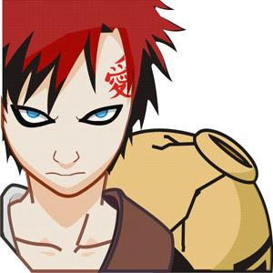 300x300 Gaara Del Desierto Anime Vector Character