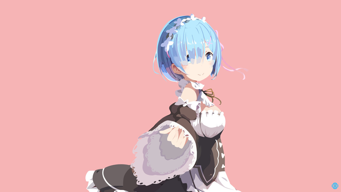 1191x670 Rem (Re Zero) Anime Vector Wallpaper By Jmsedwrd