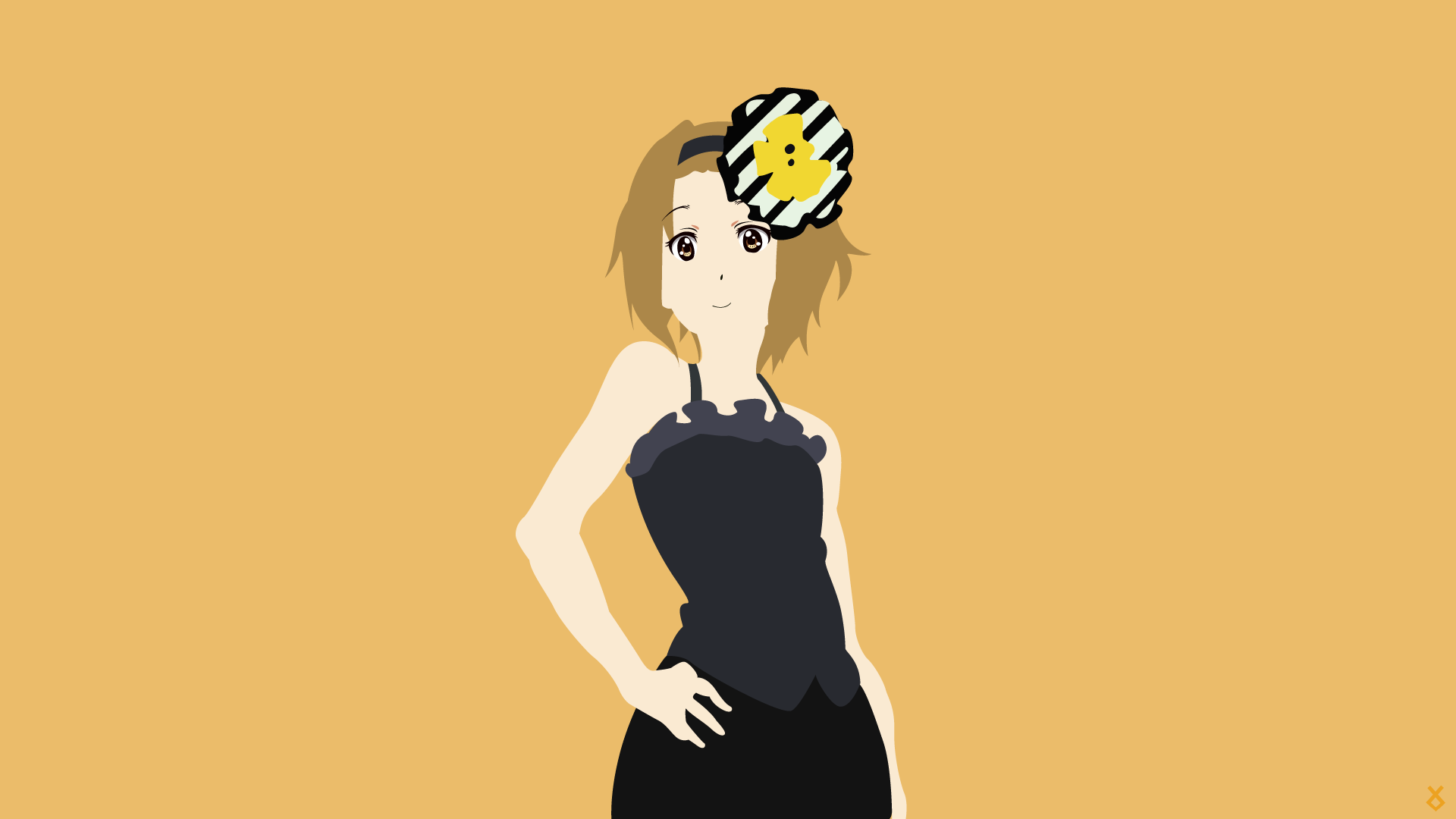 1920x1080 Wallpaper Illustration, Minimalism, Cartoon, K On, Tainaka Ritsu