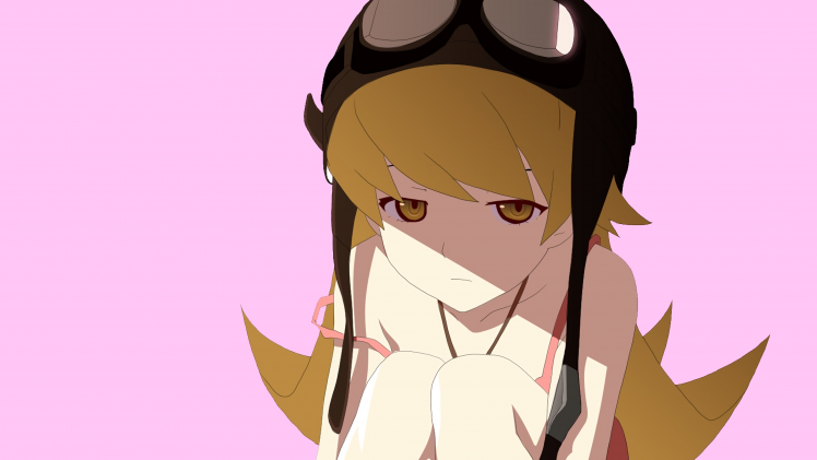 748x421 Anime, Anime Girls, Oshino Shinobu, Long Hair, Blonde, Vector Art