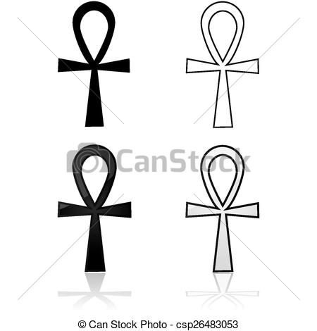 450x470 Ankh Icon. Icon Set Showing Different Representations Of The