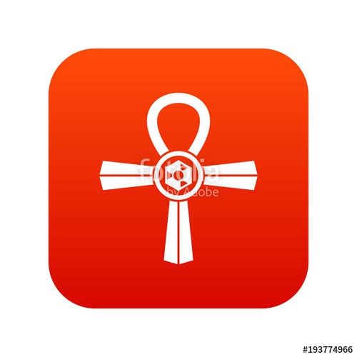 500x500 Egypt Ankh Symbol Icon Digital Red Stock Image And Royalty Free