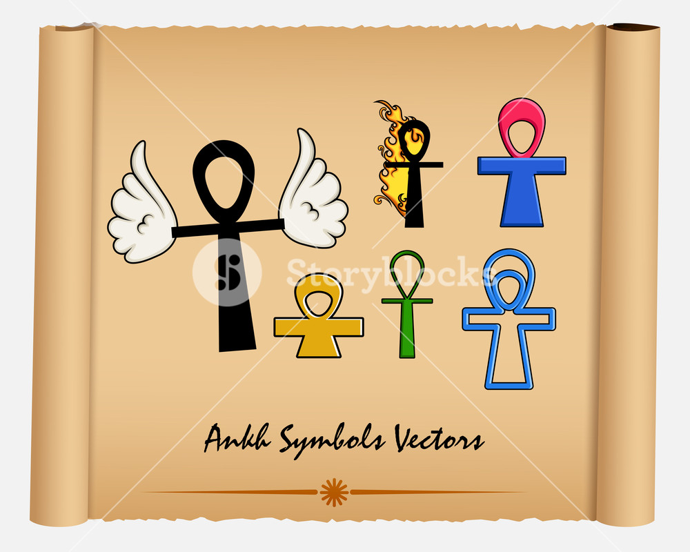 1000x800 Variety Of Ankh Symbols Vector Illustration Royalty Free Stock