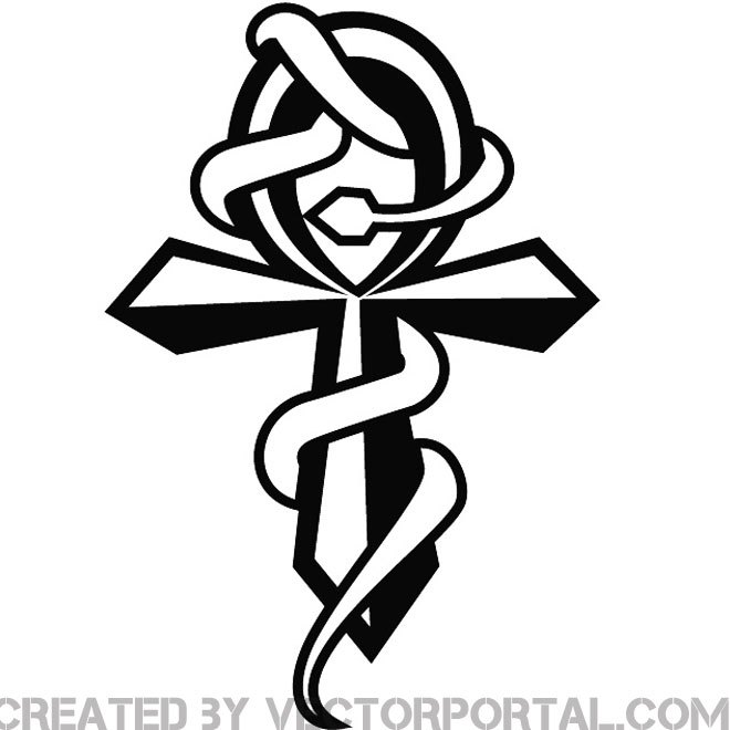 660x660 The Ankh And The Snake Free Vector 123freevectors
