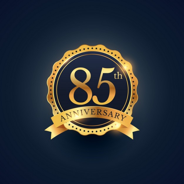 626x626 85th Anniversary, Golden Edition Vector Free Download