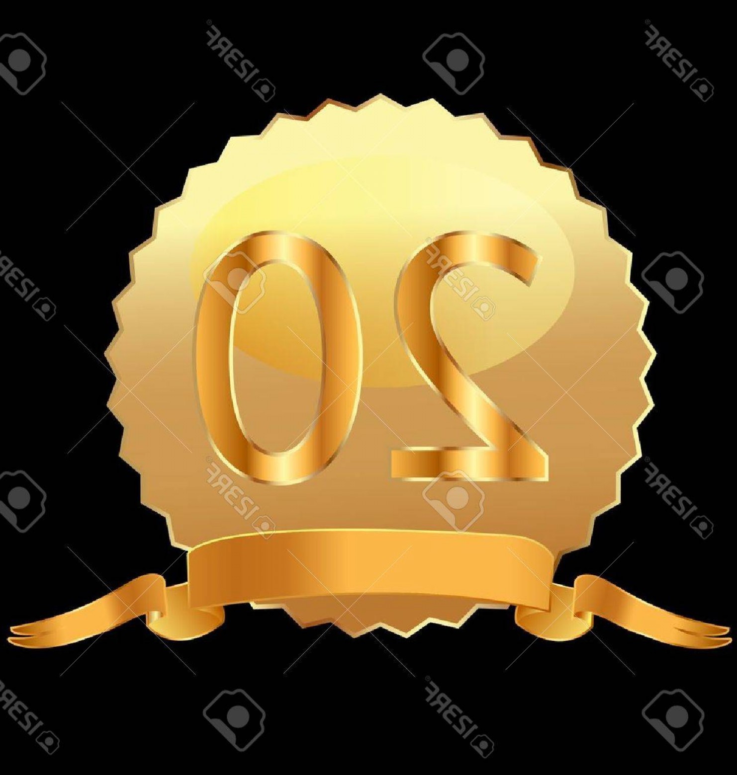 1482x1560 Phototh Anniversary In Gold Seal Vector Sohadacouri