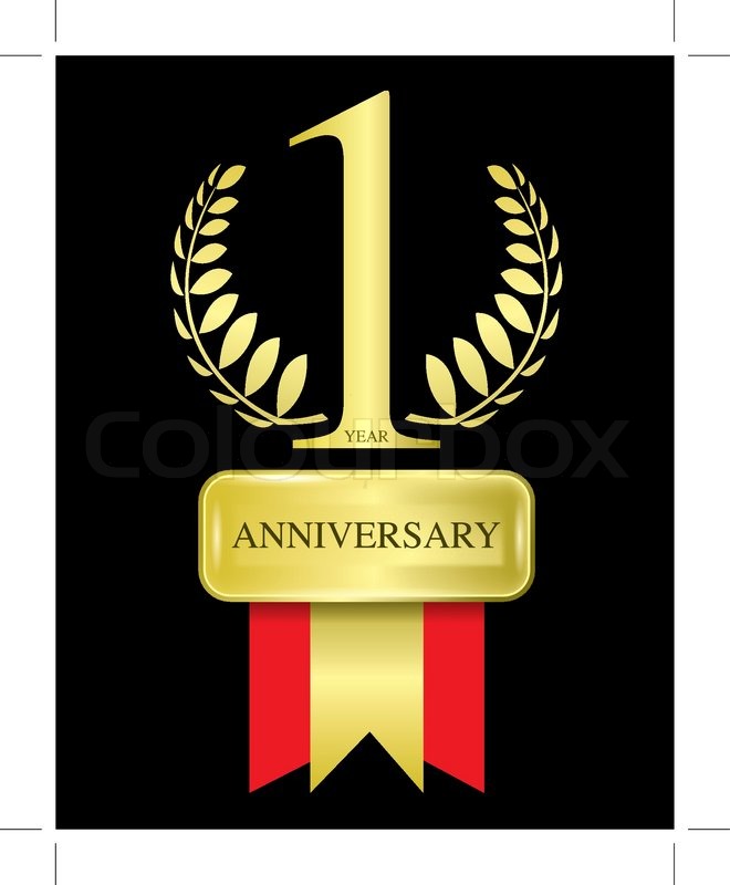 660x800 1 Year Anniversary Vector Stock Vector Colourbox