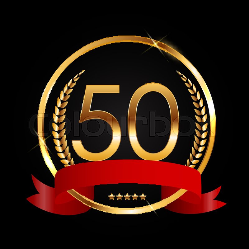 800x800 Template Logo 50 Years Anniversary Vector Illustration Eps10