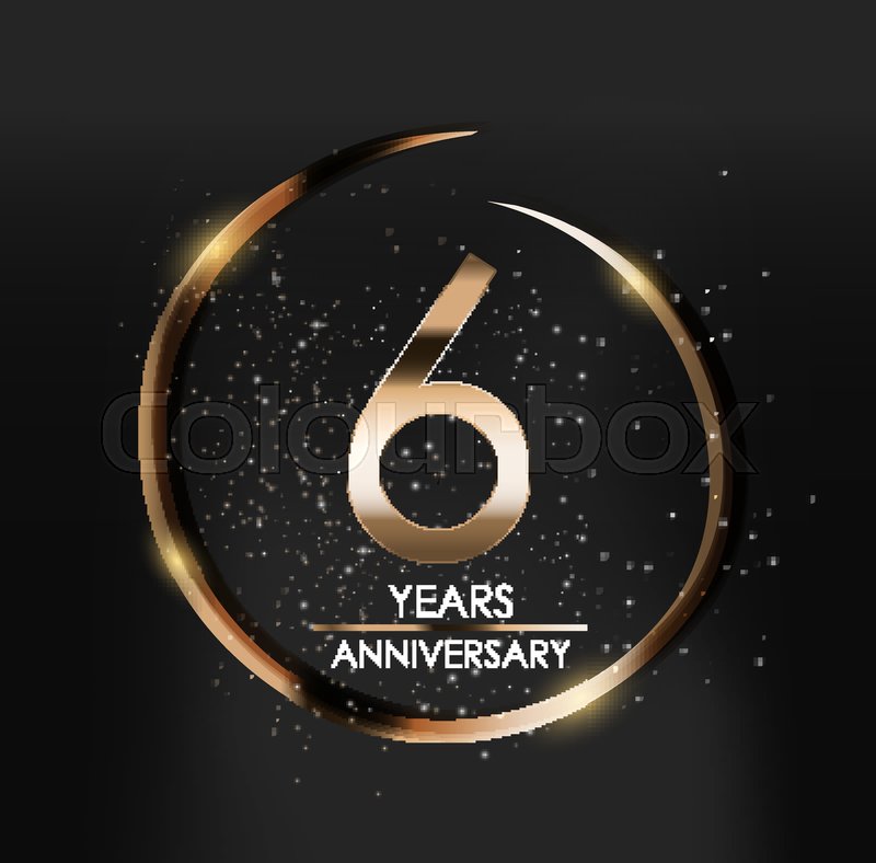 800x788 Template Logo 6 Years Anniversary Vector Illustration Eps10