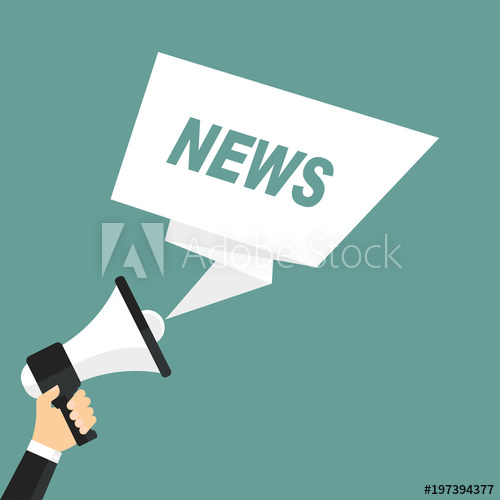 500x500 Hand Holding Megaphone With Speech Bubble News. Announcement