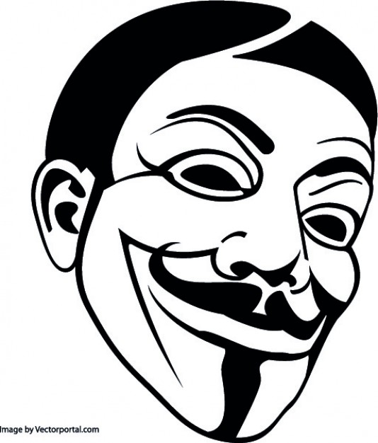 534x626 Anonymous Mask Vector Free Download