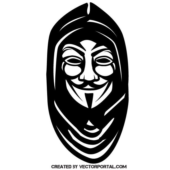 660x660 Anonymous Mask With Hoodie Vector Illustration People Free