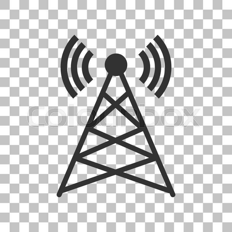 800x800 Antenna Sign Illustration. Dark Gray Icon On Transparent