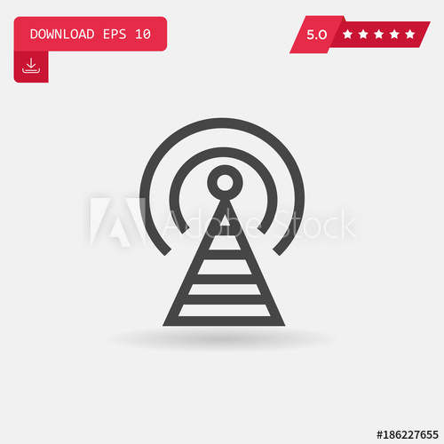 500x500 Antenna Vector Icon.