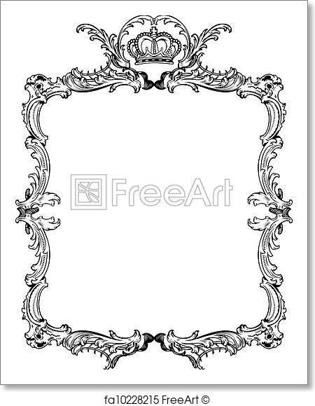450x580 Free Art Print Of Decorative Vintage Ornate Frame. Vector