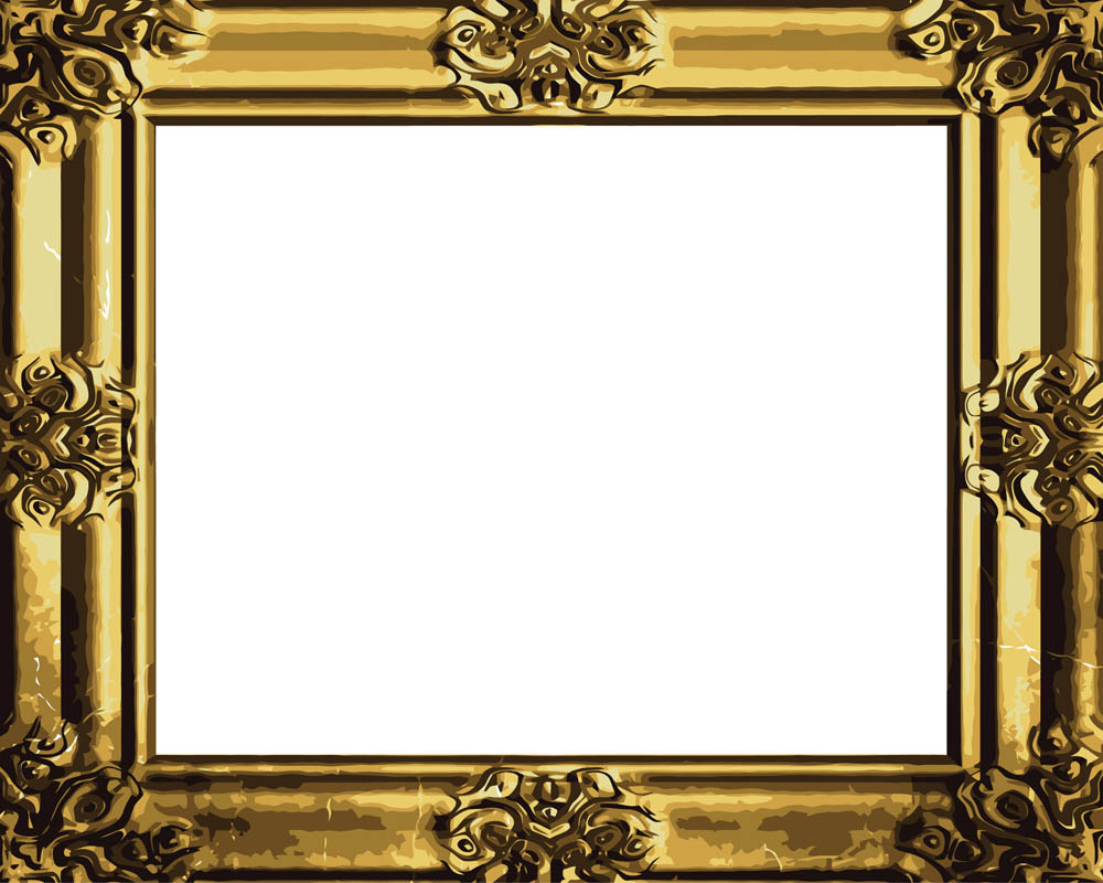 1000x800 Gold Vintage Frame Clipart Antique Vector