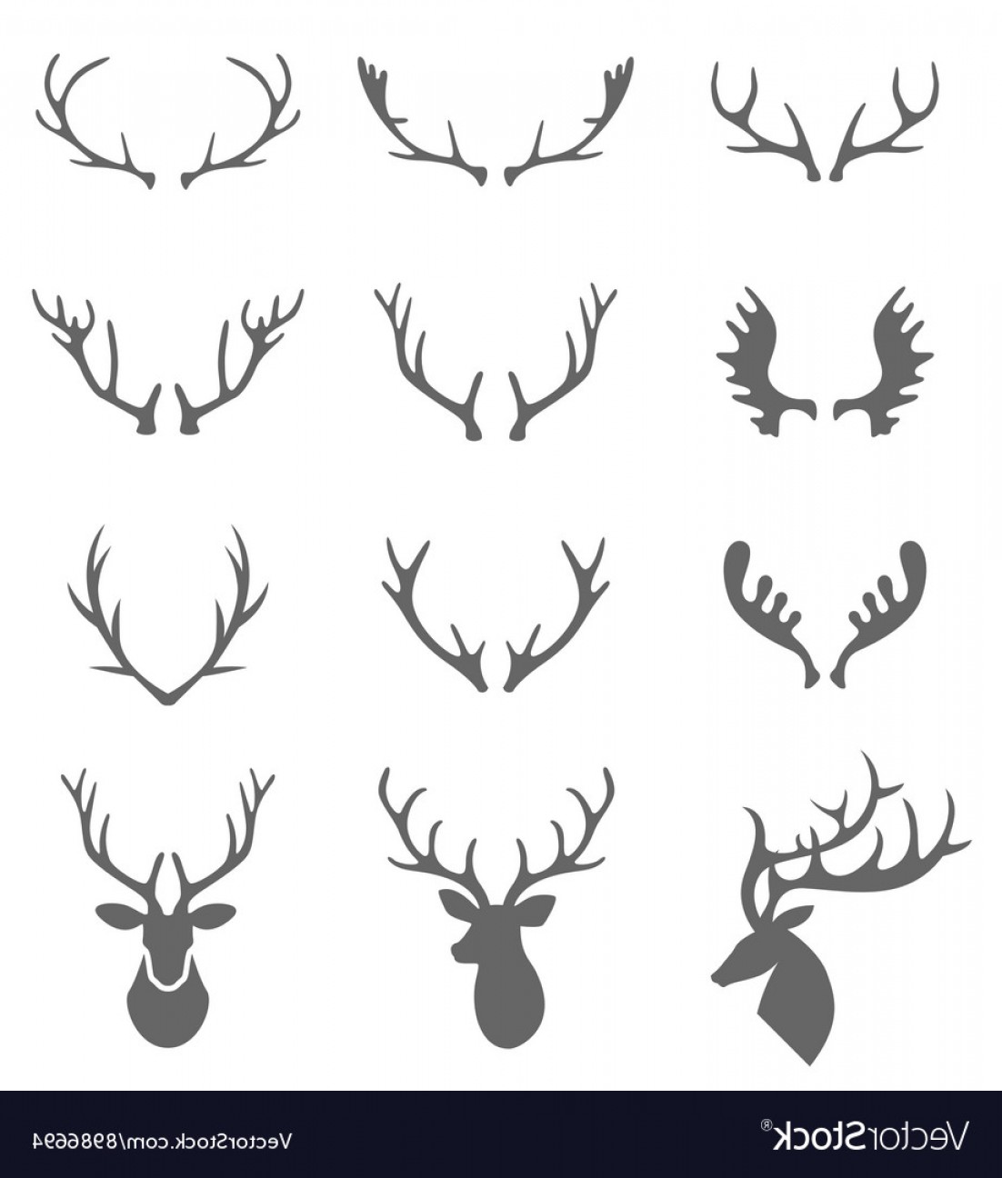 1102x1296 Hand Drawn Deer Antlers Vector Arenawp