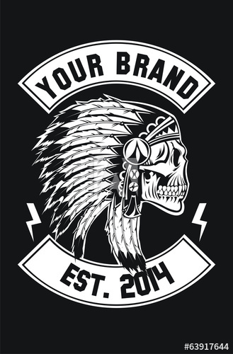 329x500 Apache Skull Vector