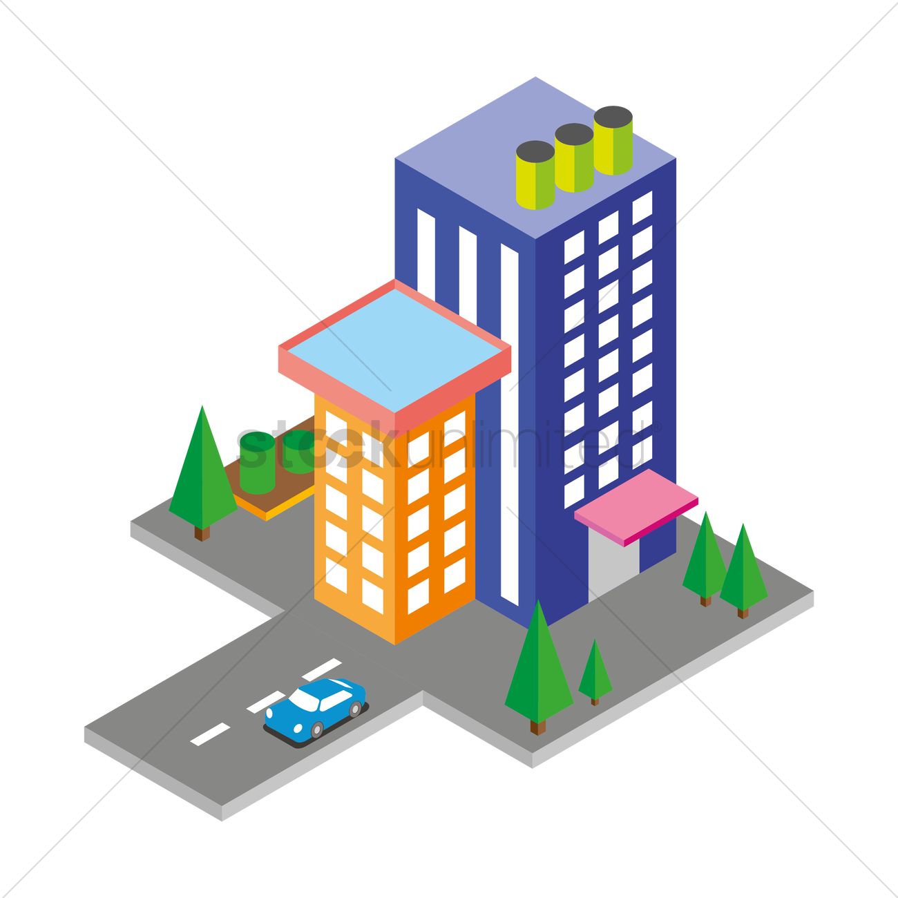 1300x1300 Apartment Building Vector Image
