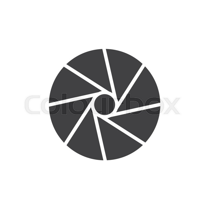 800x800 Camera Shutter Vector Icon. Filled Flat Sign For Mobile Concept