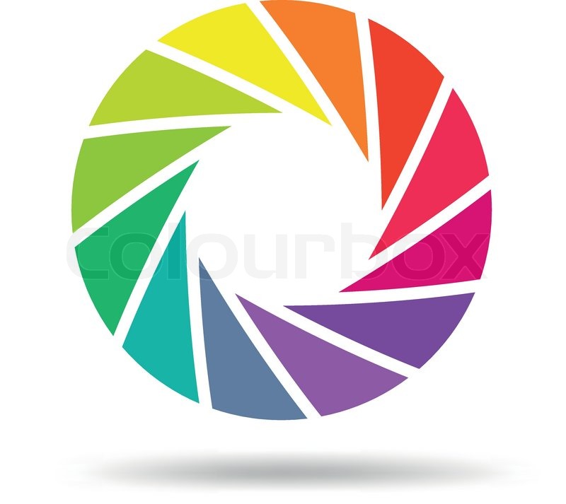 800x713 Colorful Shutter Aperture Stock Vector Colourbox
