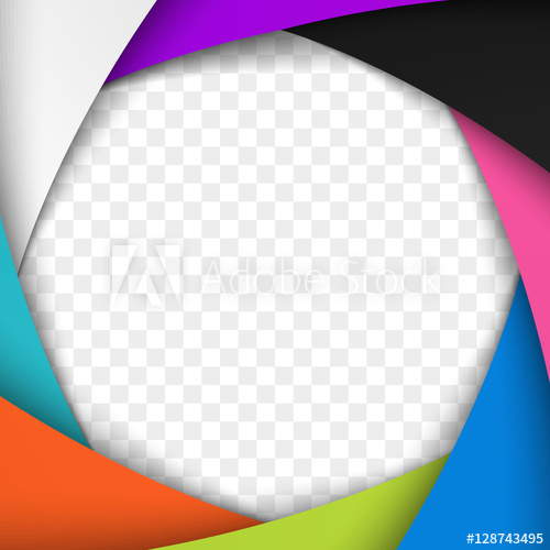 500x500 Colorful Camera Shutter Aperture. Vector Background.