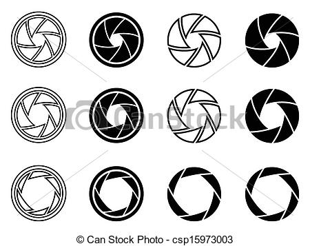 450x357 Isolated Camera Shutter Aperture Icons From White Background.