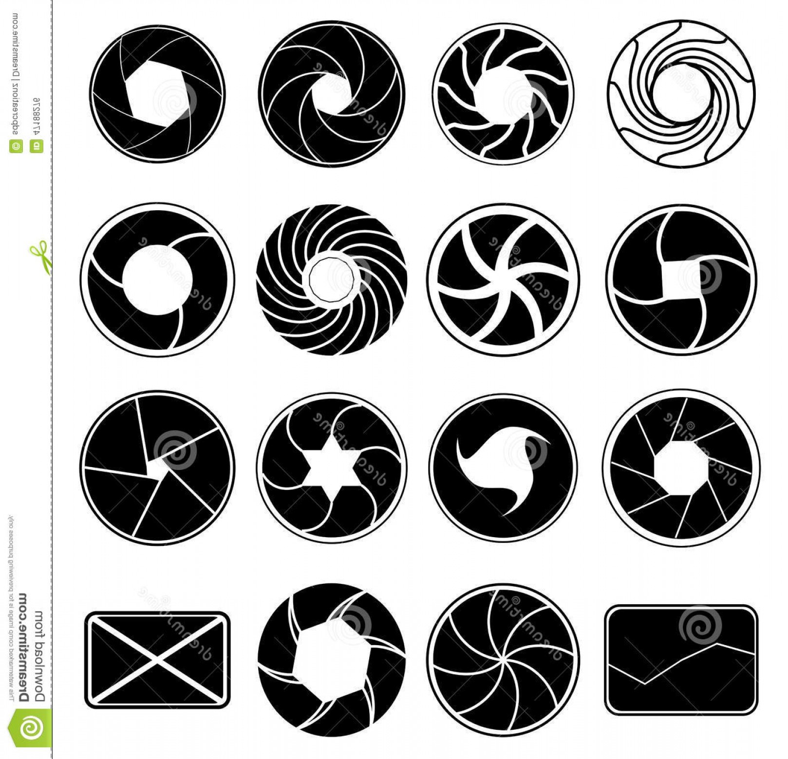 1618x1560 Stock Illustration Camera Shutter Icons Set Aperture Photography
