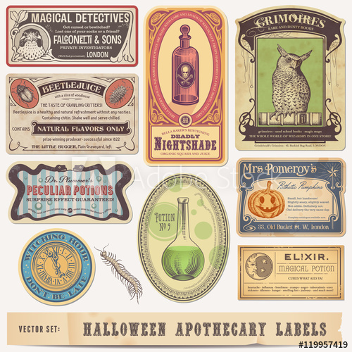 Apothecary Labels Vector at GetDrawings | Free download