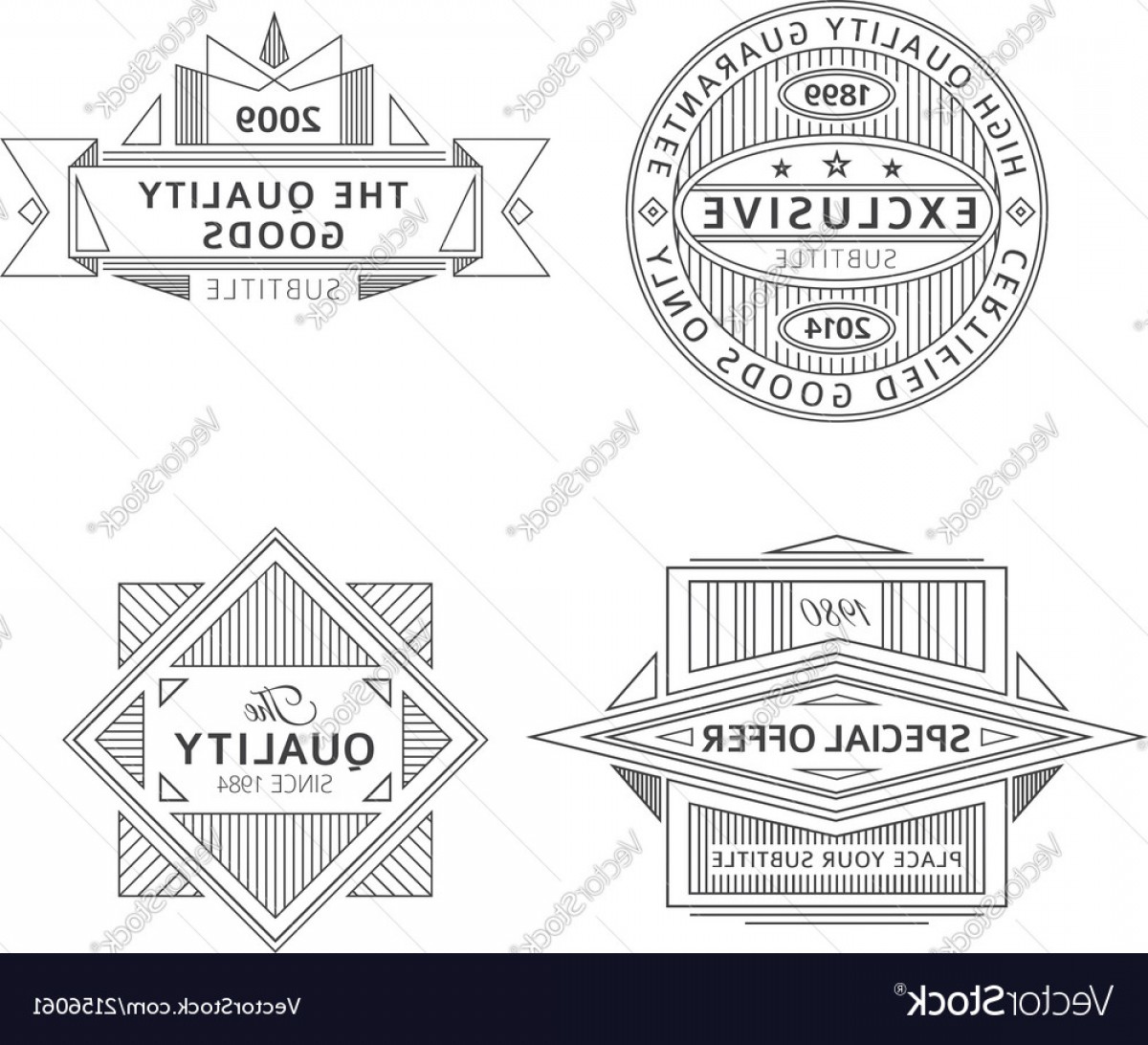 1200x1092 Collection Of Retro Outline Vintage Style Labels Vector Arenawp
