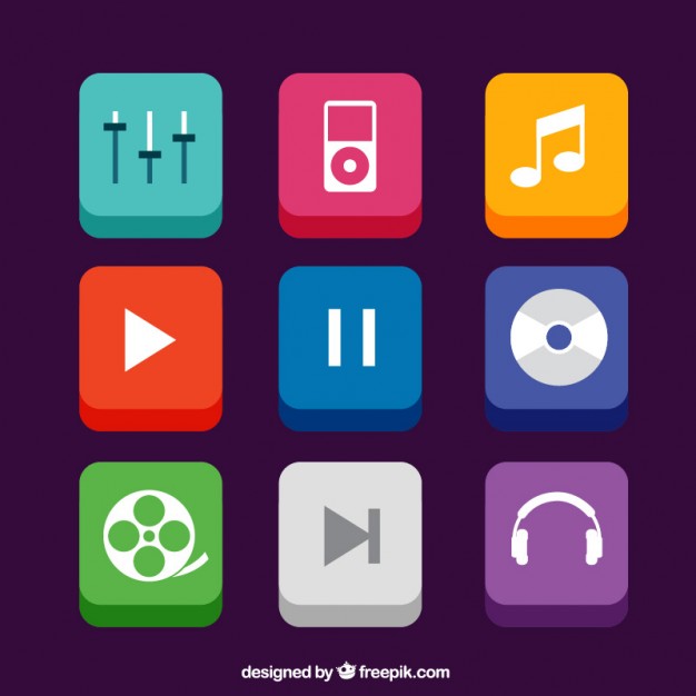 626x626 Music App Icons In 3d Style Vector Premium Download