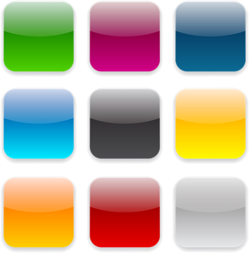 500x508 App Button Icons Colored Vector Set 09 Free Download