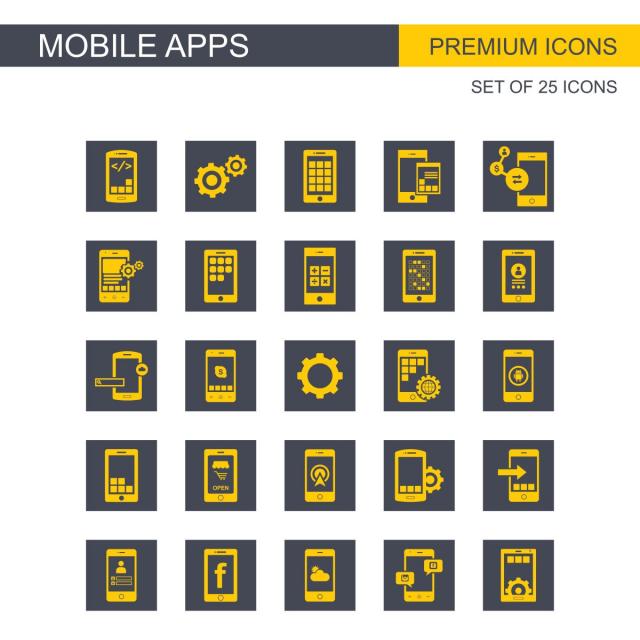 640x640 Mobile Apps Icons Set, Icon, App, Icons Png And Vector For Free