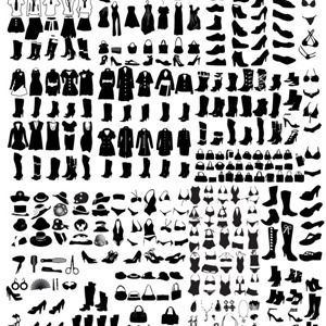 300x300 Women Apparel Set Vector