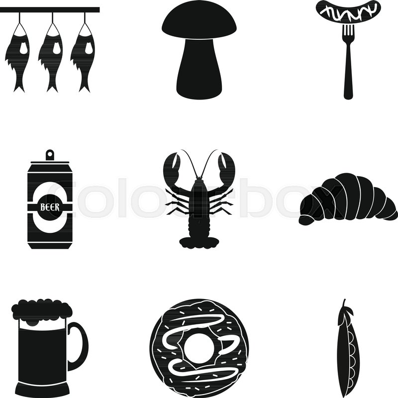 800x800 Appetizer Icons Set. Simple Set Of 9 Appetizer Vector Icons For