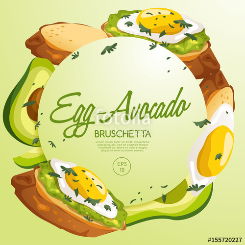 500x500 Set Of Bruschetta Delicious Italian Appetizer Vector