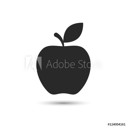 500x500 Apple Icon Vector Isolated Illustration.