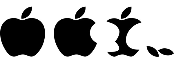 600x197 Eaten Apple Logo Vector Free Vector In Adobe Illustrator Ai ( .ai