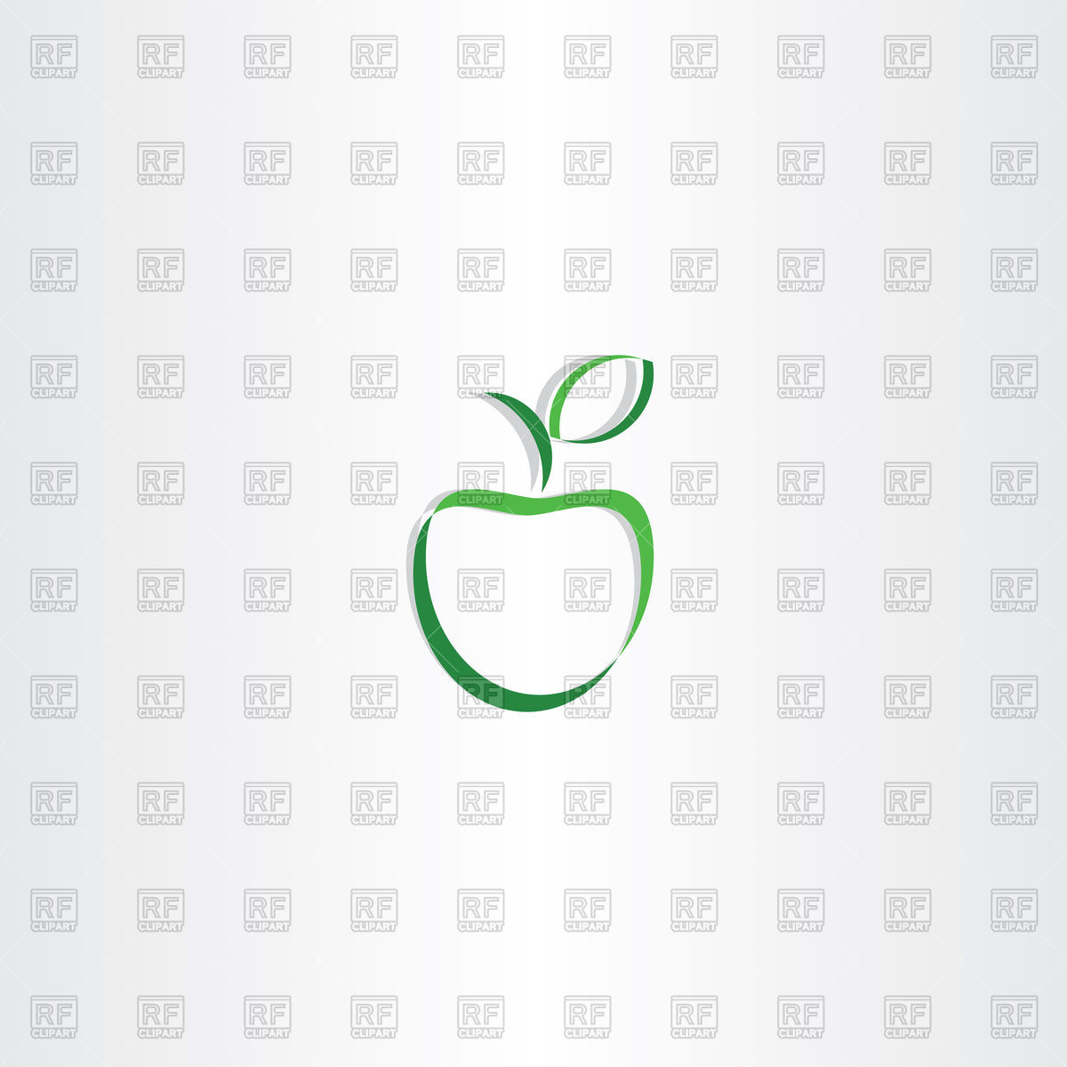 1200x1200 Stylized Green Apple Icon Vector Image Vector Artwork Of Food