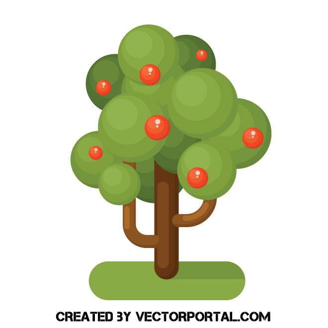 660x660 Apple Tree Vector Clip Art