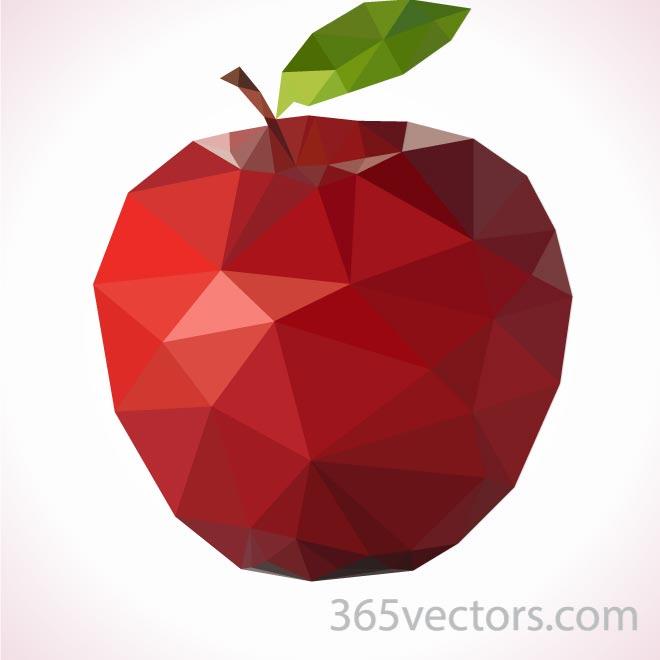 660x660 Polygonal Apple Vector Art