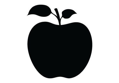 500x350 Apple Silhouette Vector Free Download Silhouette Clip Art In