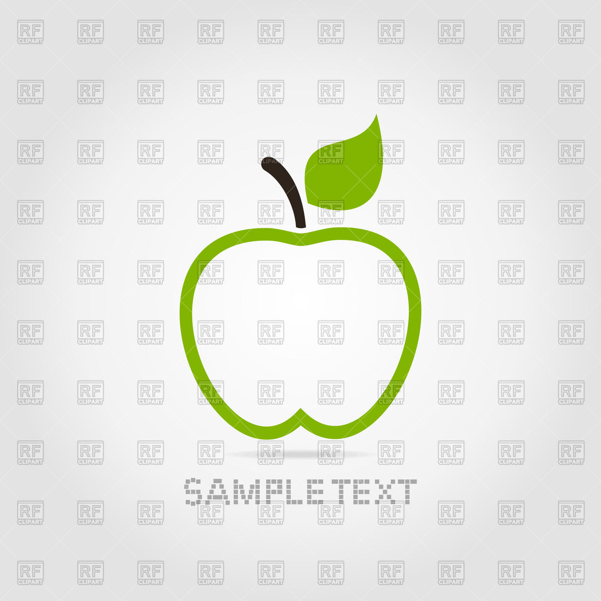 1200x1200 Green Apple Icon Vector Image Vector Artwork Of Icons And
