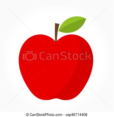 450x460 Red Apple Vector. Red Apple. Vector Illustration.