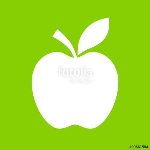 500x500 Apple Vector Silhouette Icon Stock Image And Royalty Free Vector