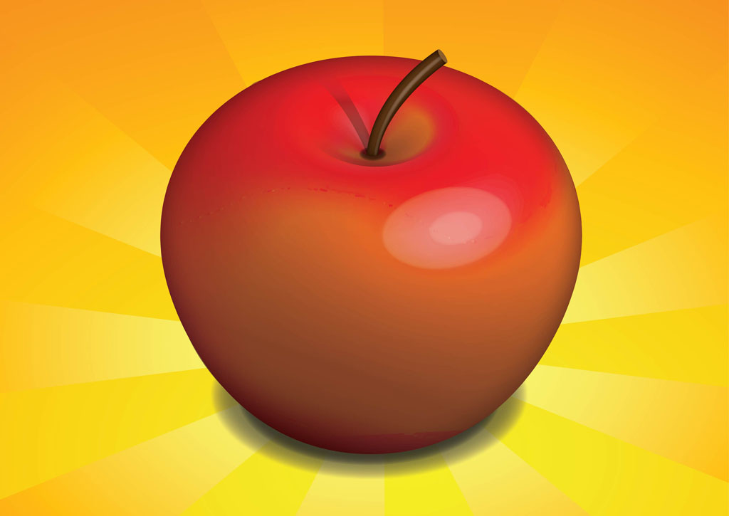 1024x725 Free Realistic Apple Vector Vector Art Amp Graphics