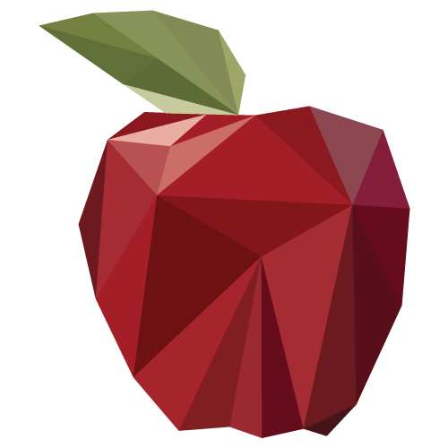 500x500 Polygonal Apple Icon 