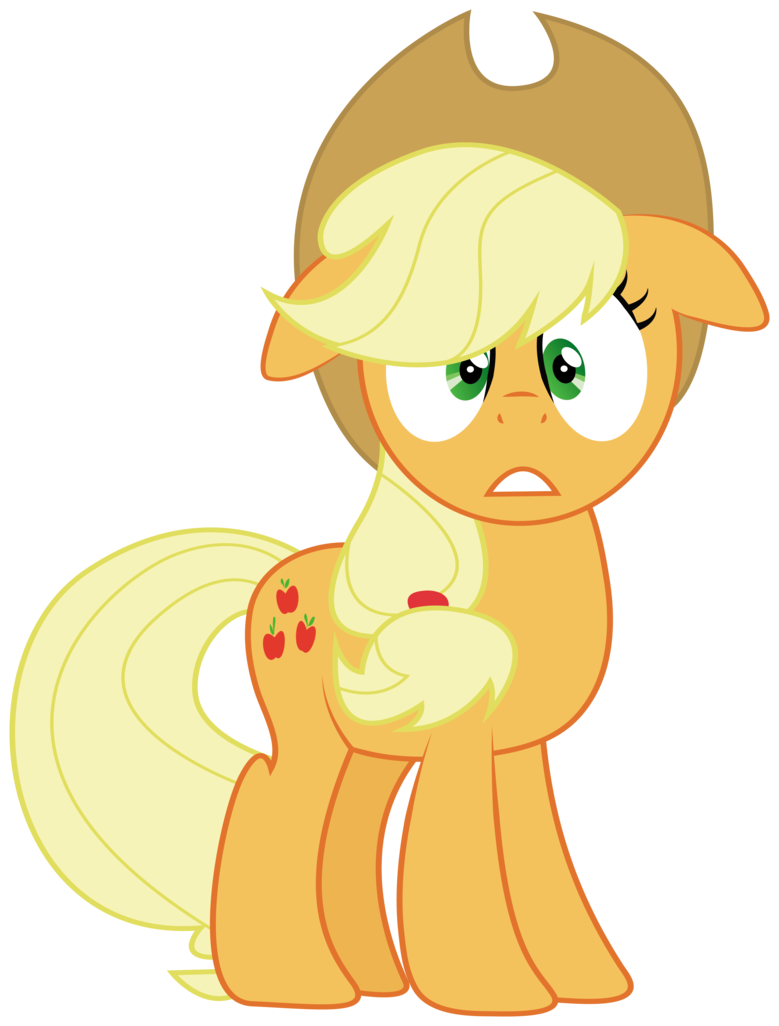 779x1026 Collection Of Free Applejack Vector Scared. Download On Ubisafe